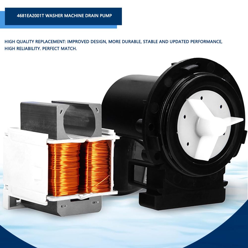 4681EA2001T Washer Machine Drain Pump for LG Drain Pump, for LG Washer Parts - Replaces AP5328388 2003273 4681EA2001D 4681EA1007D 4681EA2001N 4681EA1007G LP2001T Washer Pump
