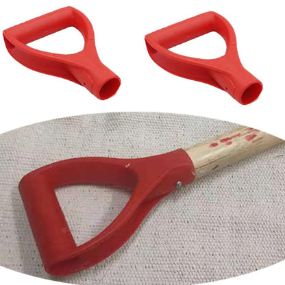 Armastuse 4pcs Replacement Shovel Handle, Plastic Shovel Handle D Grip, Snow Shovel Digging Rake Tool, Hand Protection Garden Accessories (Inner Diameter 34.5mm, Red)