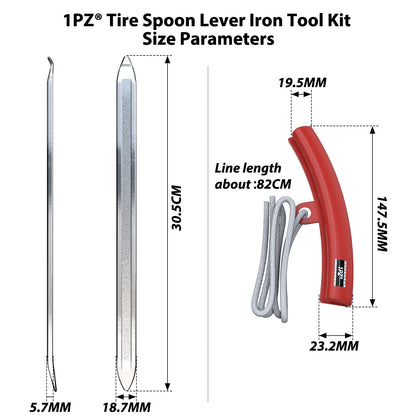 1PZ GTL-S5L 3 Pcs Tyre Lever Steel Tire Changer Lever Spoon Tool Set with 2 Piece Rim Protector Replacement for Motorcycle Bike Electric Car Dirt Bike Xiaomi