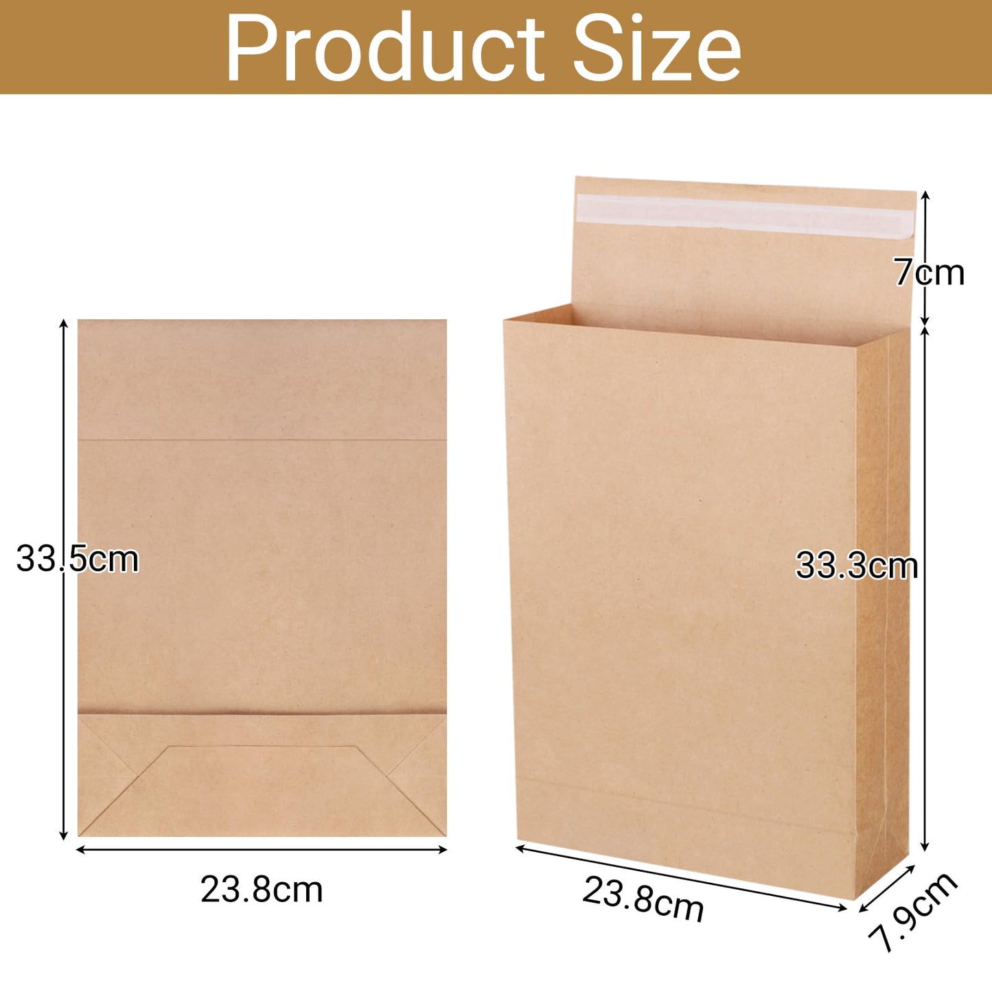 zmybcpack 25 Pack 9.4" x 13.2" Large Expandable Envelopes, Kraft Expansion Envelopes Peel and Seal Catalog Envelope for Documents, Magazines, Photos