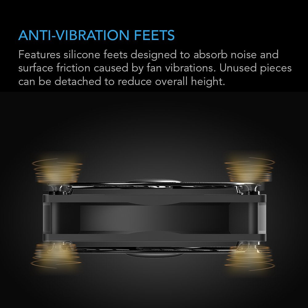 AC Infinity MULTIFAN S3-P, Quiet 120mm AC-Powered Fan with Speed Control, UL-Certified for Receiver DVR PlayStation Xbox Component Cooling
