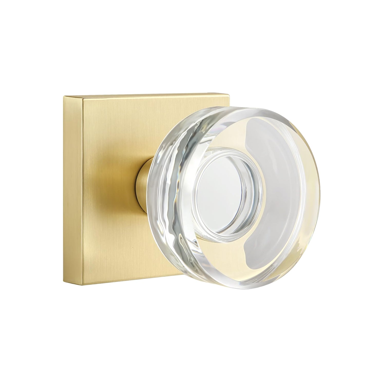 Leydebong 1 Pack Half Dummy Knobs, Gold Crystal Glass Dummy Door Knobs, Non-Turning Single Side Dummy Door Knob for Interior Doors