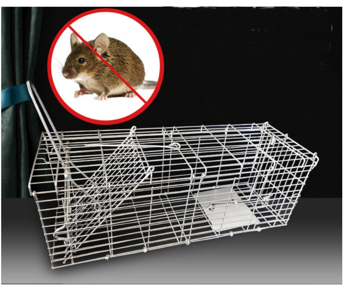 WEIANG Rat Trap Humane Animal Live Cage, Mouse Traps No Kill Live Catch and Release One - Reusable,Mice,Chipmunks,Squirrels,Weasel and More Rodents Mousetrap Trap for Indoor Outdoor Use