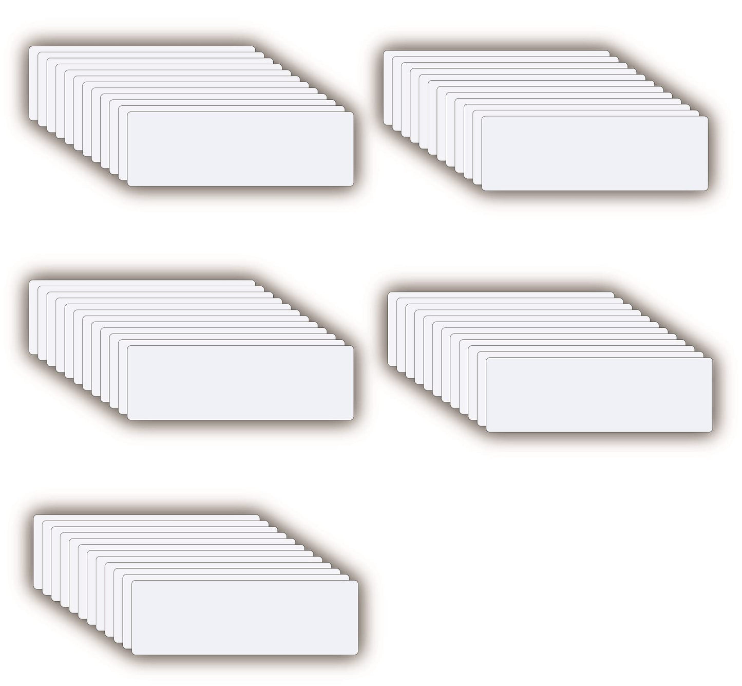 STTMGN Dry Erase Magnetic Labels (1x3,Pack of 60),Write On Magnets Sticker,Real Waterproof/Reusable for Classroom&Office&Cabinet&whiteboard&Fridge&More (White)