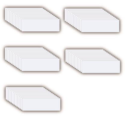 STTMGN Dry Erase Magnetic Labels (1x3,Pack of 60),Write On Magnets Sticker,Real Waterproof/Reusable for Classroom&Office&Cabinet&whiteboard&Fridge&More (White)