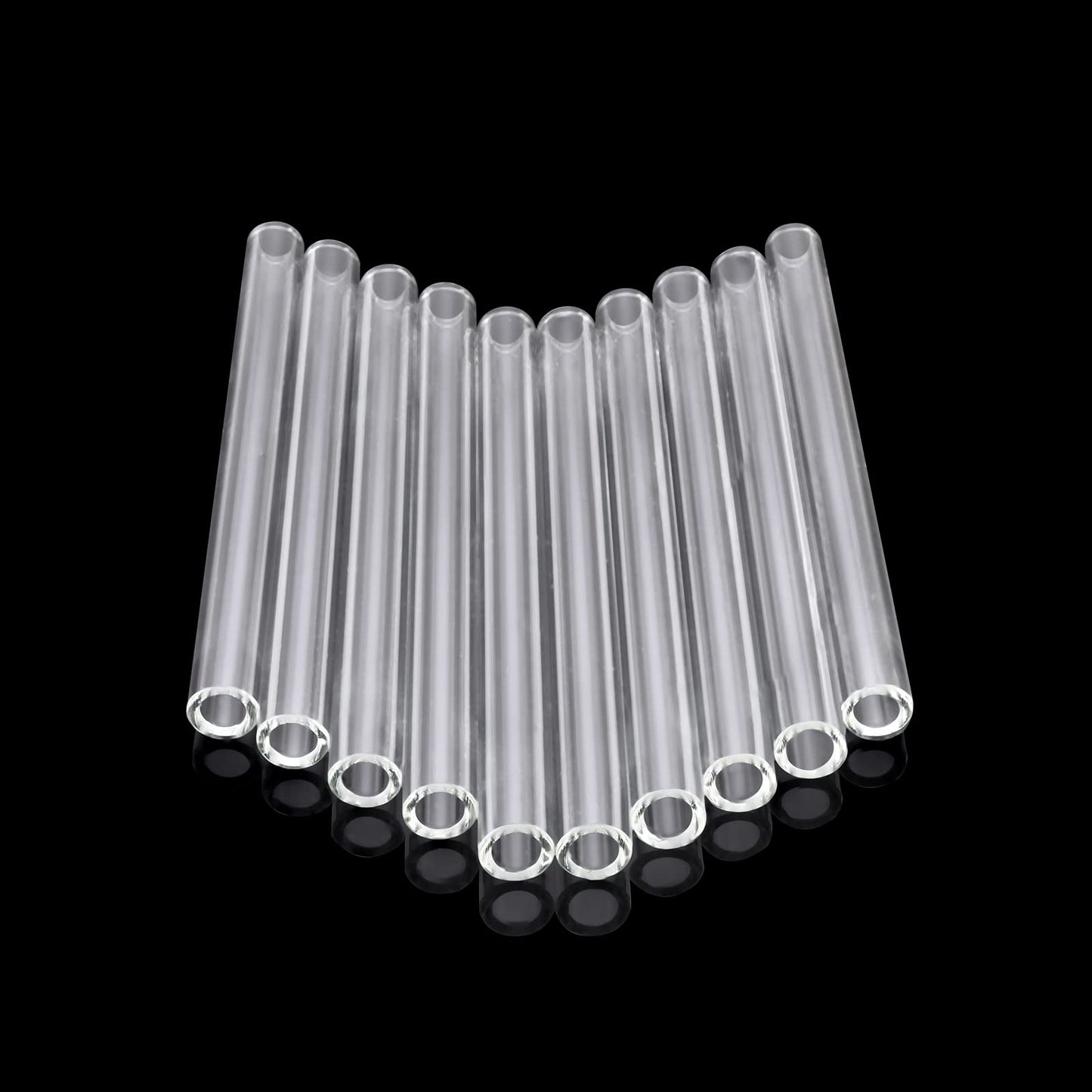 10 Pieces of Clear Glass Tubes 6 Inches Long 12mm OD 8mm ID 2mm Thick Wall Glass Borosilicate Blowing Tubes