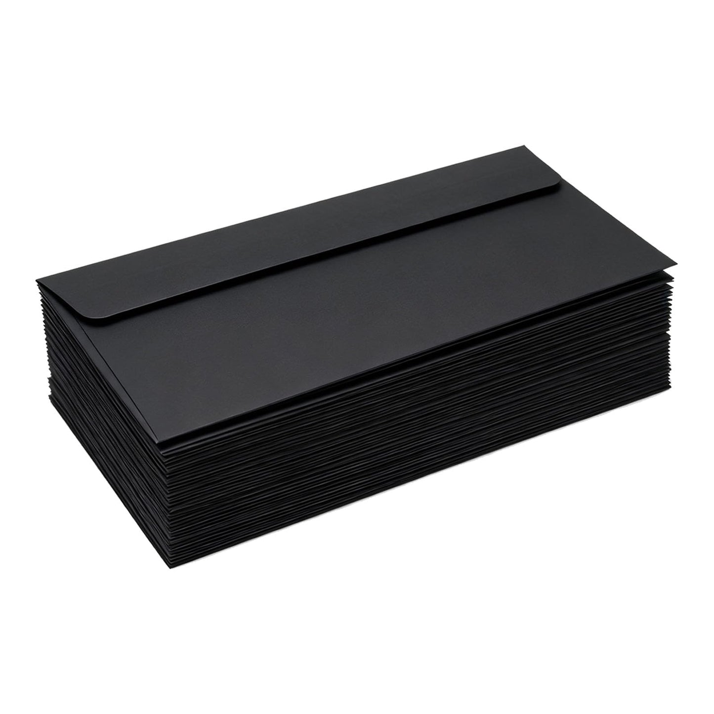 100 Pack Thickened #10 Business Envelopes,4-1/8 x 9-1/2 inches Invitation Envelopes,Perfect for Home Office & Business Mails (Black)
