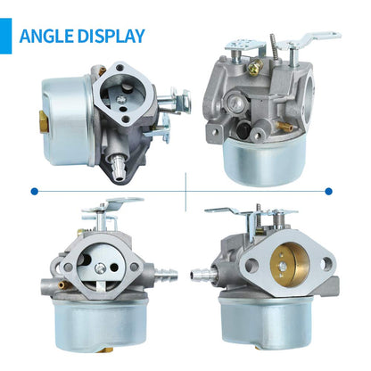 Anxingo Carburetor for Tecumseh HMSK80 HMSK85 HMSK90 HMSK100 HMSK105 HMSK110 LH318SA LH358SA Snow Blower Thrower 640052 640054 640349 8HP 9HP 10HP Engine with Primer Bulb Fuel Filter