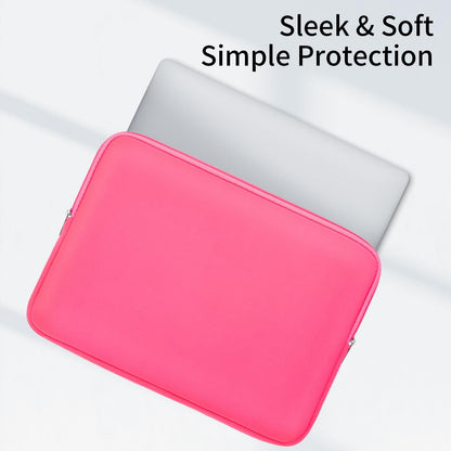 RAINYEAR 15.6 Inch Laptop Sleeve Case Soft Fluffy Lining Bag with Accessories Pouch, Compatible with 15.6" Dell HP ThinkPad Lenovo Asus Acer Samsung Notebook Chromebook (Bright Pink, Upgraded Version)