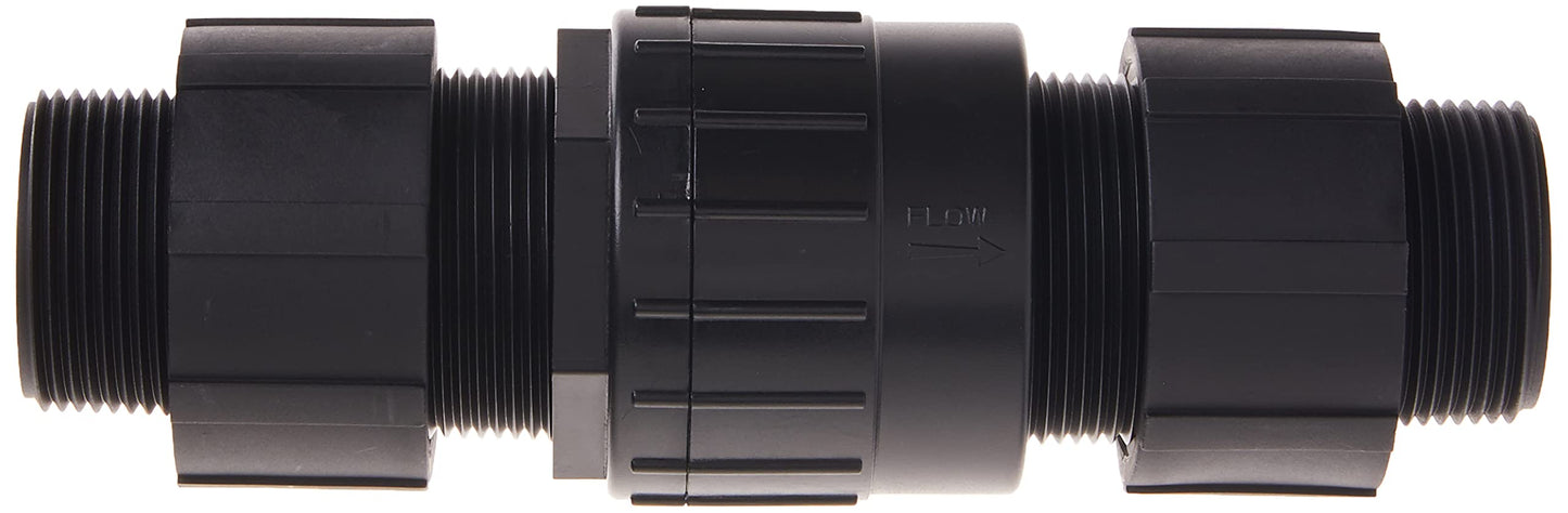 Superior Pump 99555 Universal Check Valve; fits all: 1-1/4" and 1-1/2" MPT and FPT , Black