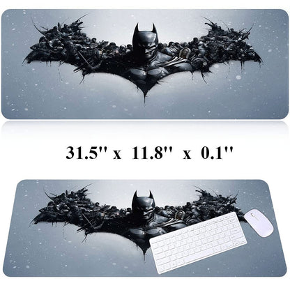 RTGGSEL 31.5x11.8 Inch Non-Slip Long Extended Large Gaming Mouse Pad with Stitched Edges XL Laptops Keyboard Mouse Mat(BAT-3)