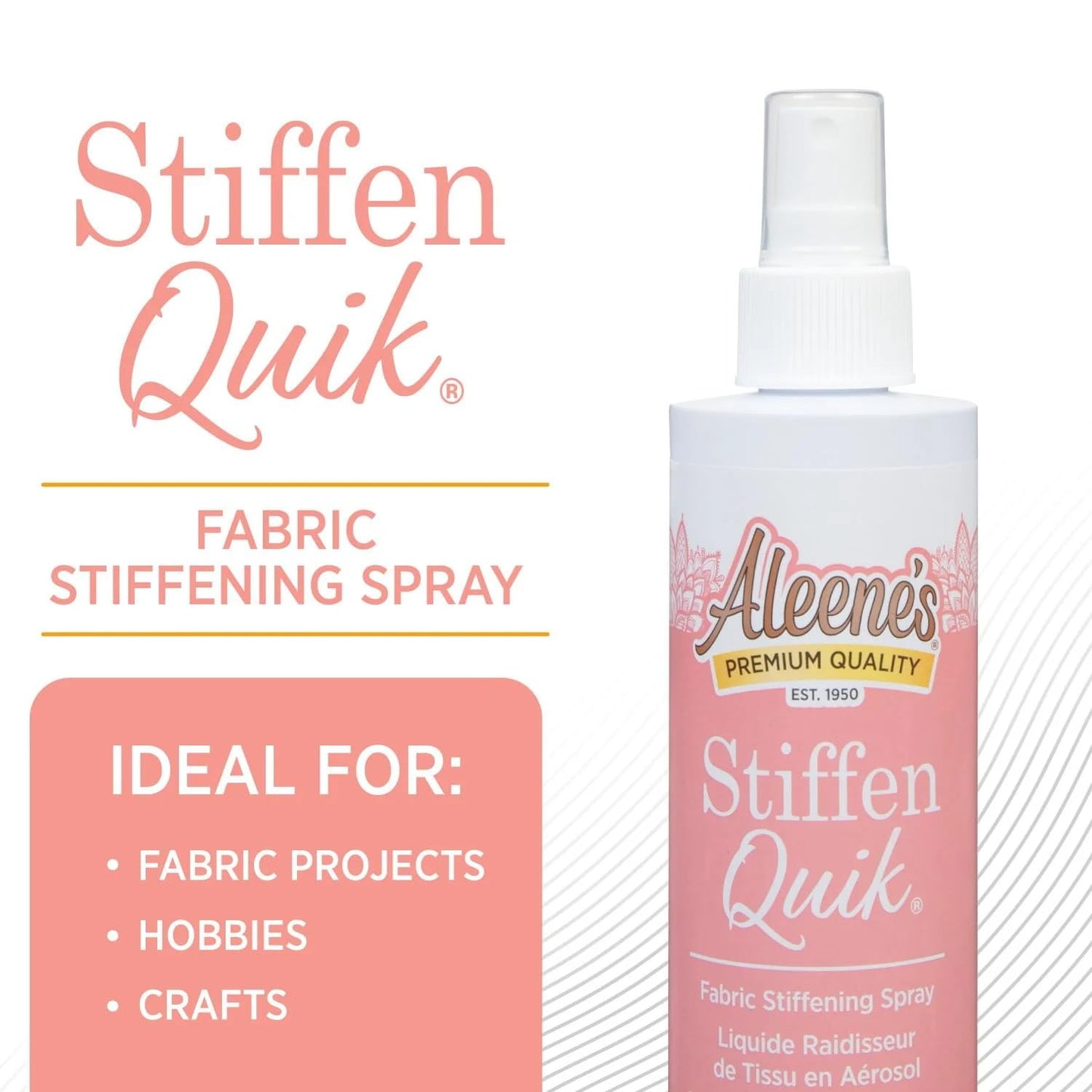 Aleene's 15581 Stiffen-Quick Fabric Stiffening Spray, 8-Ounce