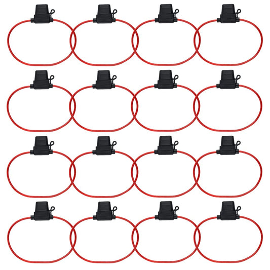 WMYCONGCONG 20 PCS 14 AWG Inline Fuse Holder 12V for ATC/ATO Car Marine Boat Truck Auto Use with Waterproof Cover (Standard Size)