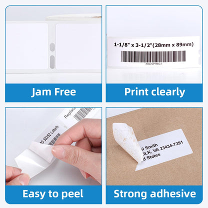 COLORWING Compatible with Dymo 30252 (1-1/8" x 3-1/2") Address Barcode Labels, 28 x 89 mm for Dymo LabelWriter 450, 450 Turbo, 4XL Desktop Printers, 10 Rolls of 350 [Not for Dymo 550 & 5XL]