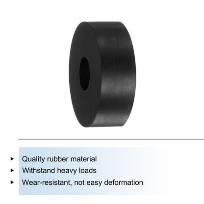 uxcell 8pcs Rubber Spacers 1-1/2" OD, 1/2" ID, 1/2" Height Round Anti Vibration Spacer Rubber Bushing Grommets Thick Rubber Washers for Home Car Accessories