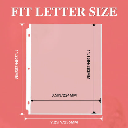 300 Pack Sheet Protectors 8.5 x 11 inch Page Protectors for 3 Ring Binder Non-Glare , Plastic Clear Sheet Protectors for Document, Paper