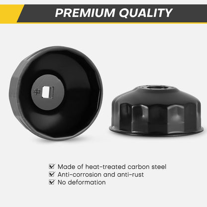 Acymner 15PCS Oil Filter Cap Wrench Tool | Universal Oil Filter Socket Wrench Set 3/8 inch Drive