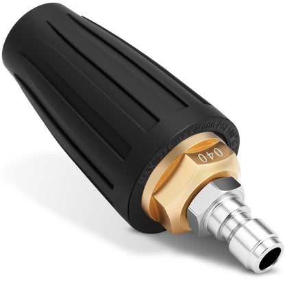 Yupjlia Turbo Nozzle Pressure Washer, Premium 4000 PSI Max Rotating Pressure Washer Nozzle Tips with 1/4 Quick Connect for Cleaning Driveway, Brick, Concrete, Patio, Vinyl Surface, 4.0 GPM 4.0 Orifice