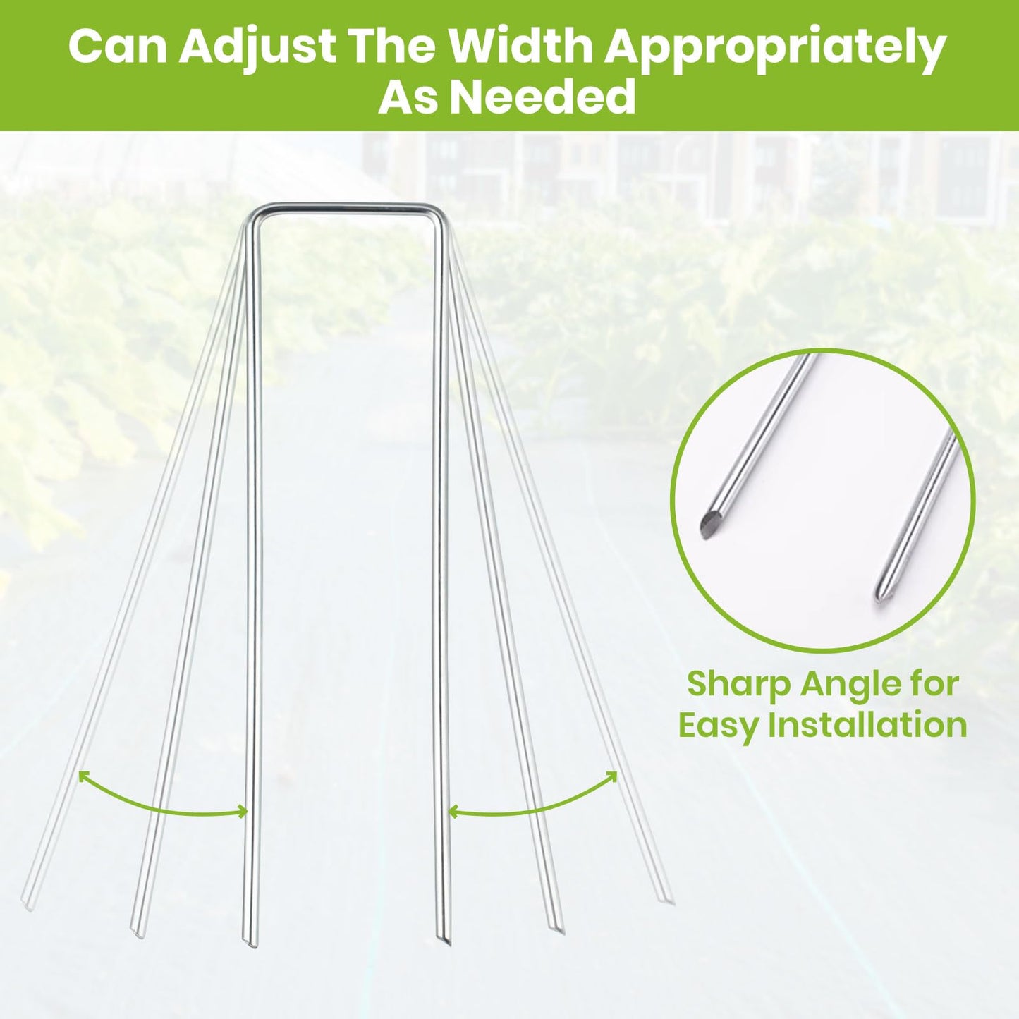 Velway 100 Weed Control Membrane Pegs + 100 Buffer Washer, 6"/150mm Weed Mat Pegs, Metal Garden Landscape Staples Artificial Grass Pins Ground Cover Mossing Fabric Artificial Barrier Pegs Assesories