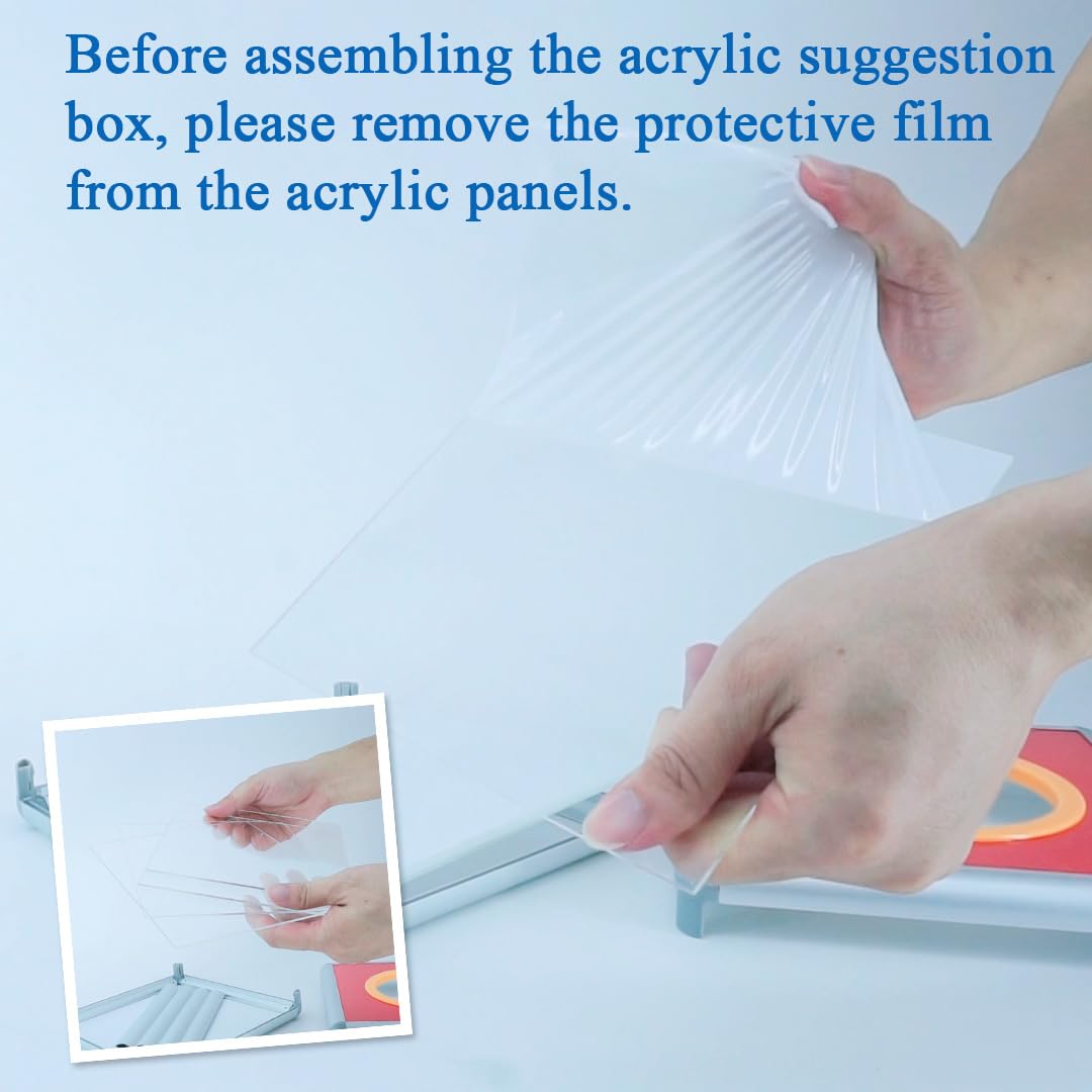 SHUMEI Acrylic Suggestion Box with Voting Slot - Multi-Purpose for Voting, Raffling, Donation, Prayer and Tip Ideal for Elections, Donations, Church, Restaurant and Office