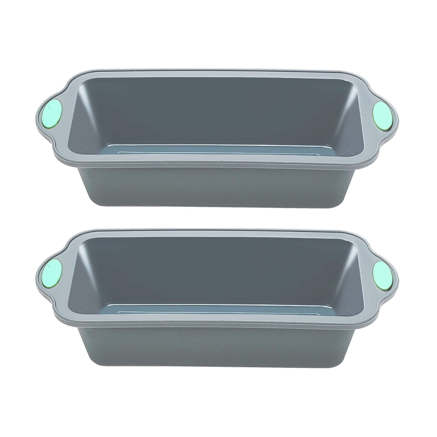 To encounter 9 Inch Silicone Bread and Loaf Pan, 2 Pack Food Grade Nonstick Silicone Molds for Baking Banana Bread, Meat Loaf, Pound Cake, with Metal Reinforced Frame More Strength
