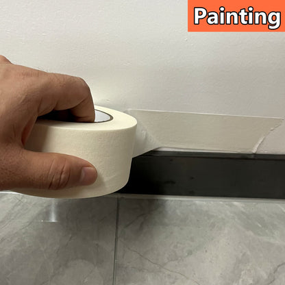 CHUANGSEED 3-Pack White Masking Tape General Purpose Beige Painters Tape 1.88 inch x 60 Yards for Basic Painting, Home, Office, School Stationery, Arts, Crafts and Decoration (White)