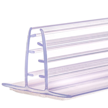 SOUJOY 50 Pack Self Adhesive Sneeze Guard Holder, 3'' x 1.6'' Acrylic Panels Holder Clip, Glass Sign Holder Stand, Desk Dividers Privacy for 0.1 to 5mm Thick