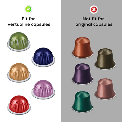 RECAPS Aluminum Foil Lids to Reuse Coffee Pods Reusable Coffee Filter Refillable Filter Compatible with Nespresso VertuoLine Vertuo 200 Pcs 62mm(Coffee Pods Excluded)