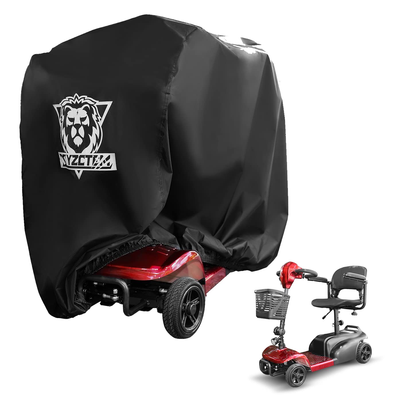 XYZCTEM 600D Waterproof Scooter Cover （L） Black Power Assisted Mobility Scooter Cover 48”