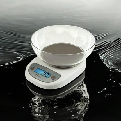 Digital Kitchen Scale with Removable Bowl, 5000g/11lb Capacity, 0.1oz Accuracy, Cooking/Baking/Weight Loss, 2 Modes, Tare Feature - Batteries Included