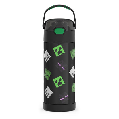 THERMOS FUNTAINER 14 Ounce Stainless Steel Vacuum Insulated Bottle, Minecraft