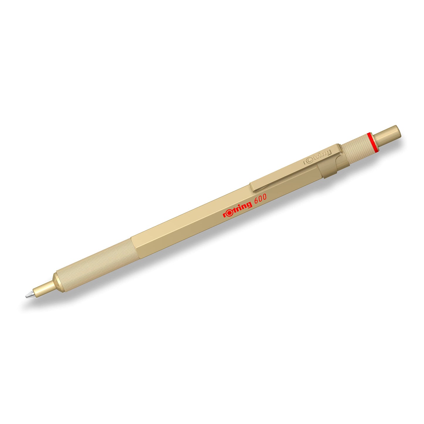 Rotring 600 Metallic Ballpoint Pen Medium Point Black Ink Gold Barrel Refillable 1 Count