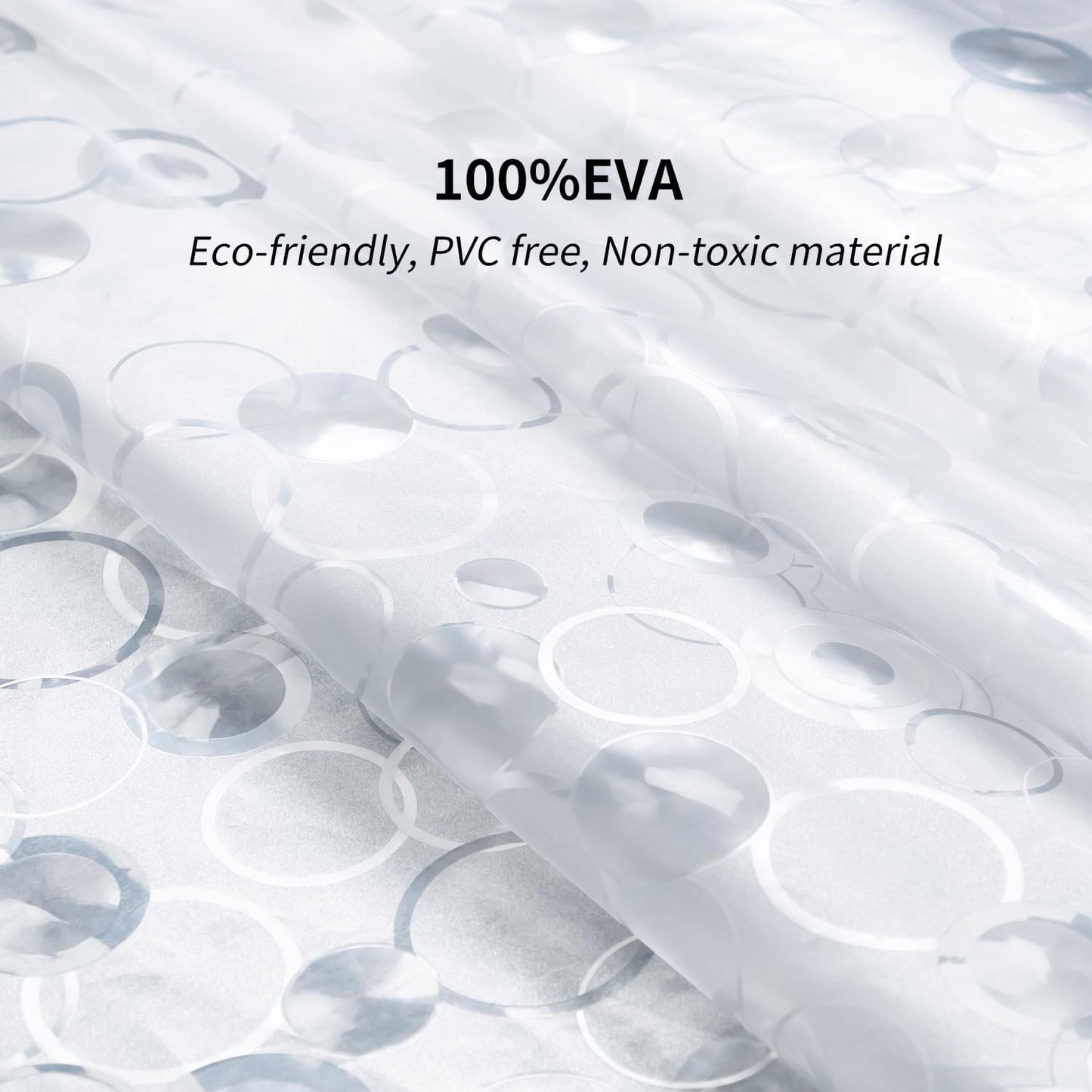 WELTRXE Shower Curtain Liner with Magnets, Shower Curtains Waterproof for Bathroom, Heavy Duty Shower Liner, Bathroom Curtains 72x72 Inch