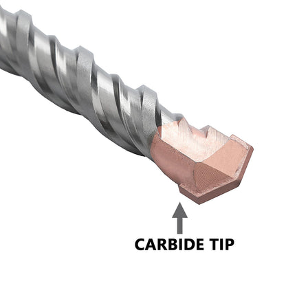 10 Pack 3/16" x 6.3" SDS Plus Rotary Hammer Drill Bit, 5mm x160mm Carbide Tip Masonry Drill Bit for Concrete, Brick, Cement,Stone (3/16" x 6.3" (10 Pack))