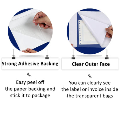 Coopaty 6" x 9" Adhesive Packing List Envelopes Clear Plastic Mailing Shipping Envelope Pouch (200 Pack)