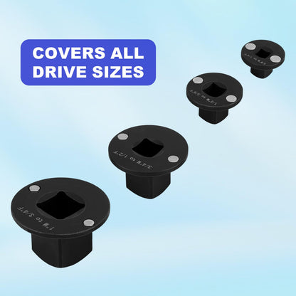 4pcs Low Profile Impact Socket Adapter Set, Magnetic Drive Ratchet Adapter Set for Tight Spaces for Automotive Repair DIY & Industrial Equipment Maintenance (Black)
