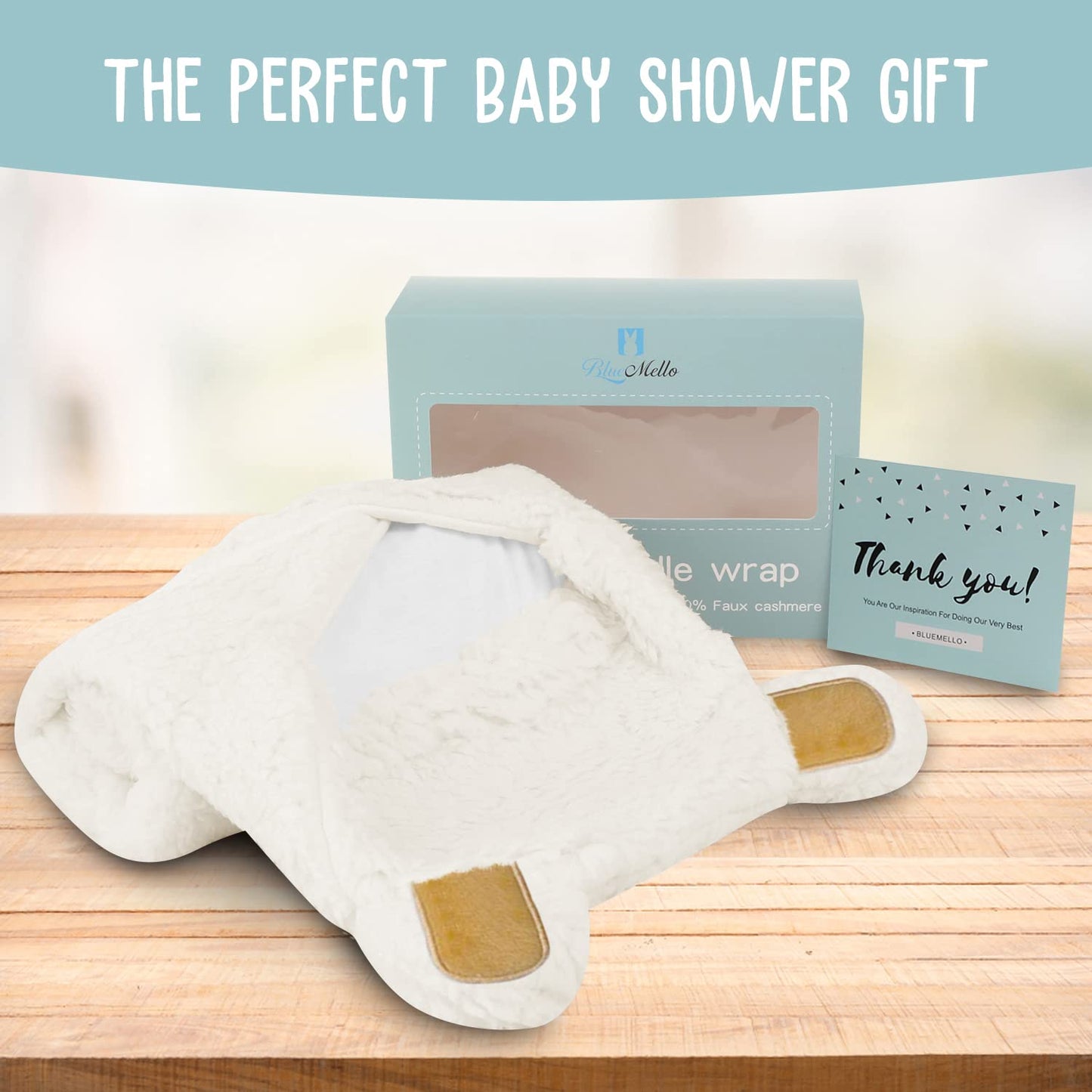 Baby Bear Swaddle Blanket | Ultra-Soft Plush Essentials for Infants 0-6 Months | Receiving Swaddling Wrap White | Ideal Newborn Registry and Toddler Boy Accessories | Perfect Baby Girl Shower Gift