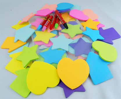 Sticky Notes-720 Sheets Heart/Star/Arrow Mixed 8 Color Bulk Sale Sticky Memo Post Memo Note Tape Self Stick Notes for Office/School/Home(1 Set-24Pads,720Sheets Total)