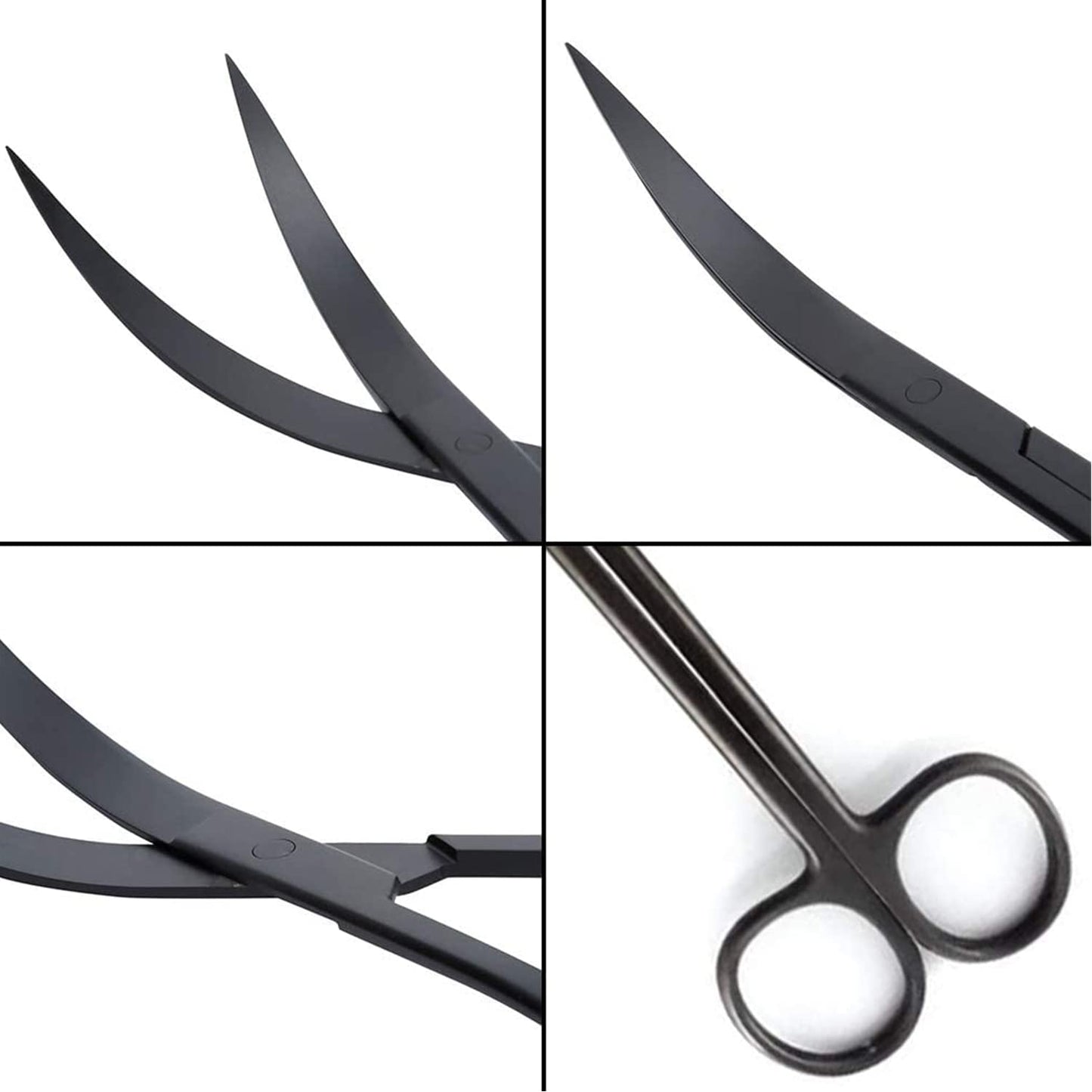 Aquarium Wave Scissors, KABASI 9.8 inch Long Stainless Steel Tank Plant Trimmer Aquascaping Tools Scissors with Carbonation Protection Coating, Perfect for Aquarium Tank Terrariums