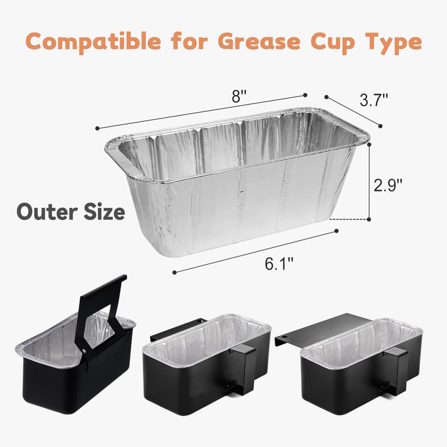 Blackstone Griddle Grease Cup Liner: 20 Pcs Grease Catcher for Blackstone Grill 17 22 28 30 36 Inch Blackstone Griddle Accessories Aluminum Drip Pan Liners Replacement Parts