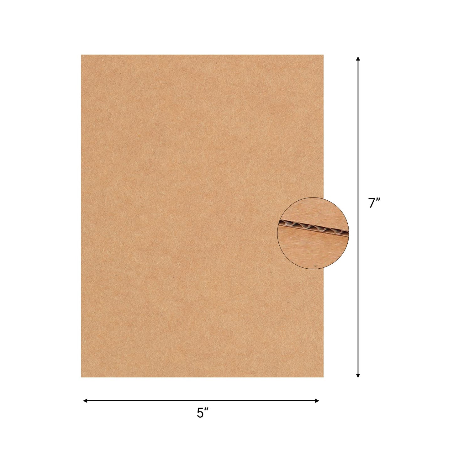 zmybcpack 200 Pack 5x7 inch Corrugated Cardboard Insert Sheets for Crafts, Flat Packaging Inserts Pads Divider Sheets for Packing, Mailing, DIY Projects