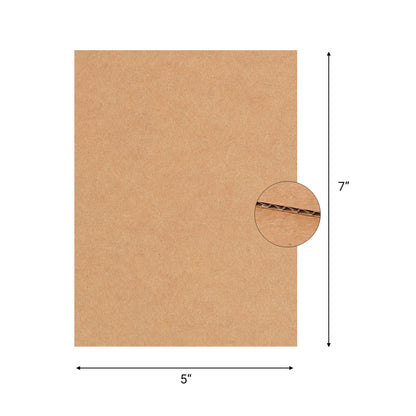 zmybcpack 200 Pack 5x7 inch Corrugated Cardboard Insert Sheets for Crafts, Flat Packaging Inserts Pads Divider Sheets for Packing, Mailing, DIY Projects