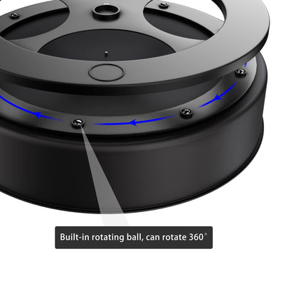 WUIVIUT Steel Lazy Susan Cabinet Organizer, Rotating Kitchen Countertop Spice Rack Organizer for Cupboard Fridge Pantry Bathroom Black