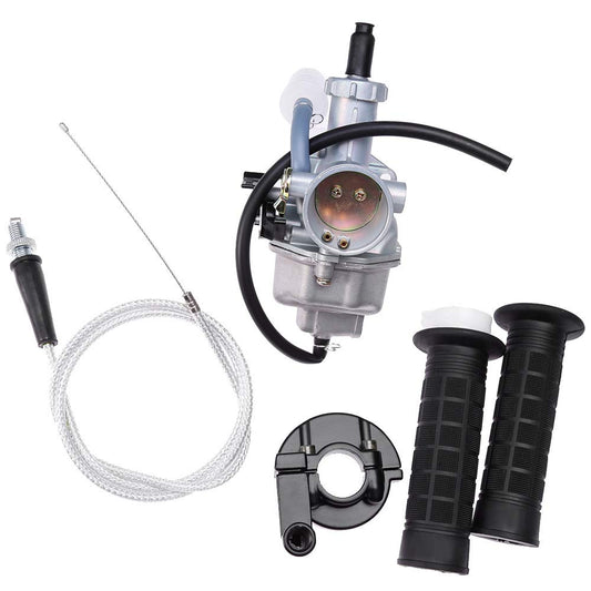 PZ26 Carburetor Carb Replacement for HONDA XR 100 XR 100R XR100R XR100 CRF100F XR200 XR200R XL125S XL100S CB125S with Handlebar Hand Grips Throttle Cable