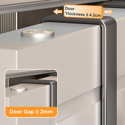 Over The Door Hooks 4-Pack, Door Hanger Hook with 5 Hooks, Heavy Duty Metal Door Hanger Organizer for Bathroom, Towels, Coats, Clothes, Hats, Bags - Black