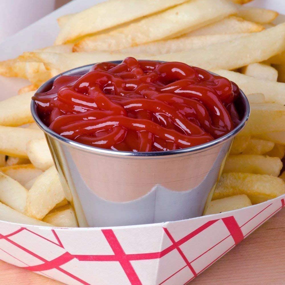 Artcome 30 Pack Stainless Steel Condiment Sauce Cups Great for Dipping and Portion Cups, 2.5 oz
