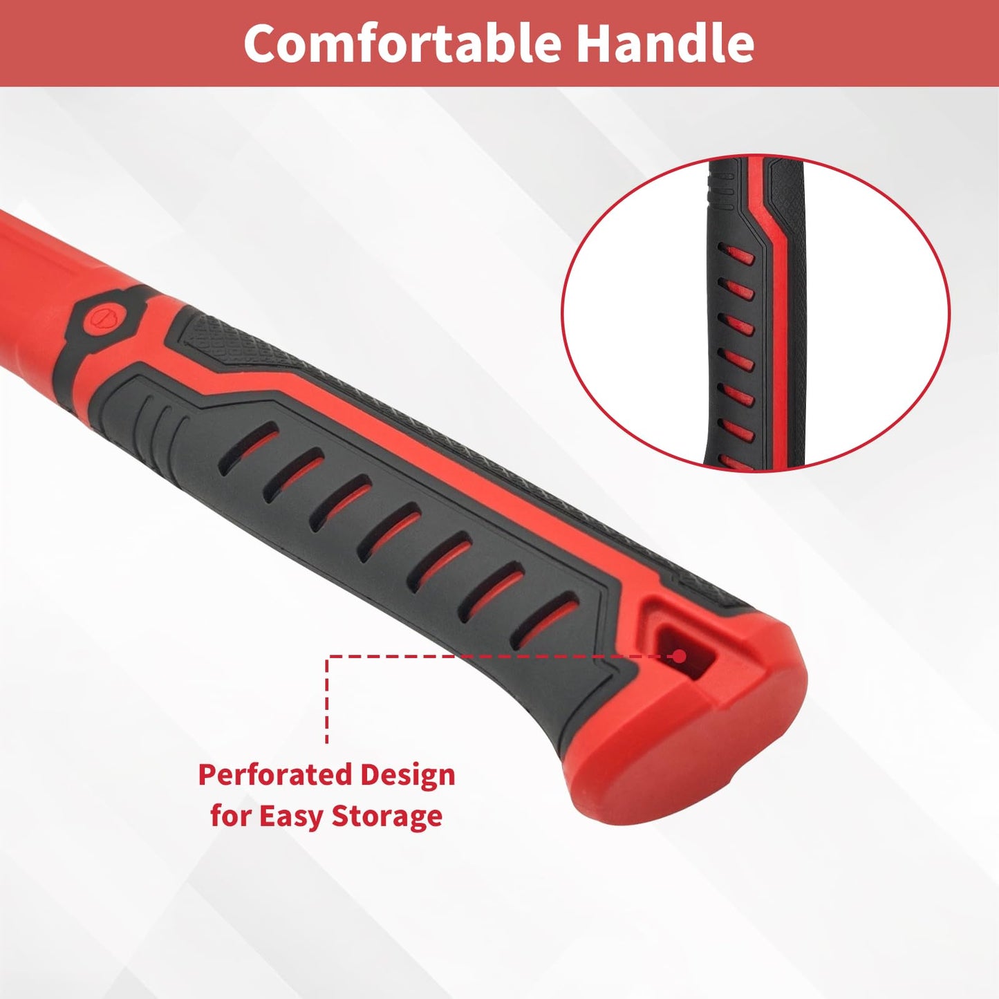 HOUSERAN Ball Peen Hammer 1.1kg, Big Ball Pein Hammer with Non-Slip Rubber Grip, Metal Hammer for Metal Work, Rounding, Mechanics