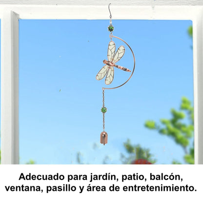 CHICIRIS Dragonfly Wind Chimes Decor, Dragonfly Wind Chimes, Waterproof Beautiful Melody Iron Hanging Ornaments for Home Decoration