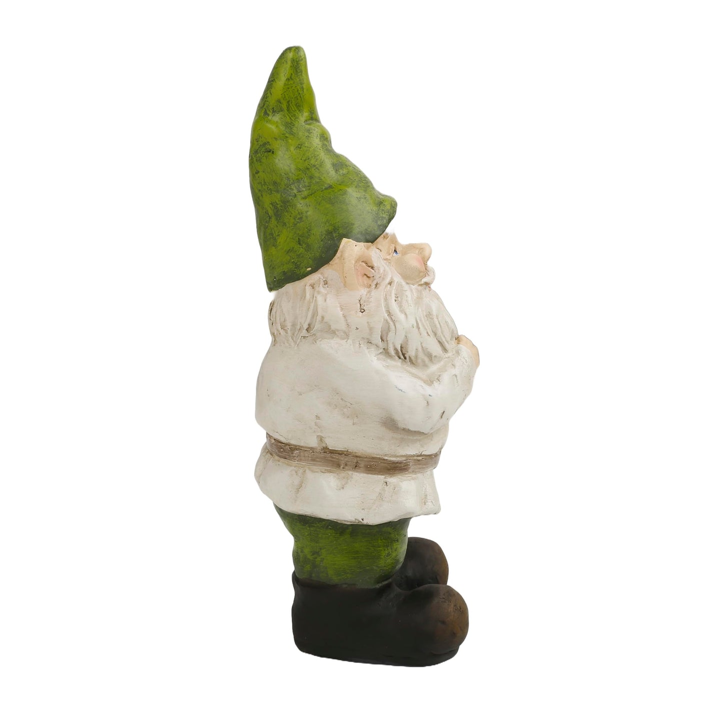 Alpine Corporation 12" Tall Outdoor Garden Gnome Folding Hands Yard Statue Decoration