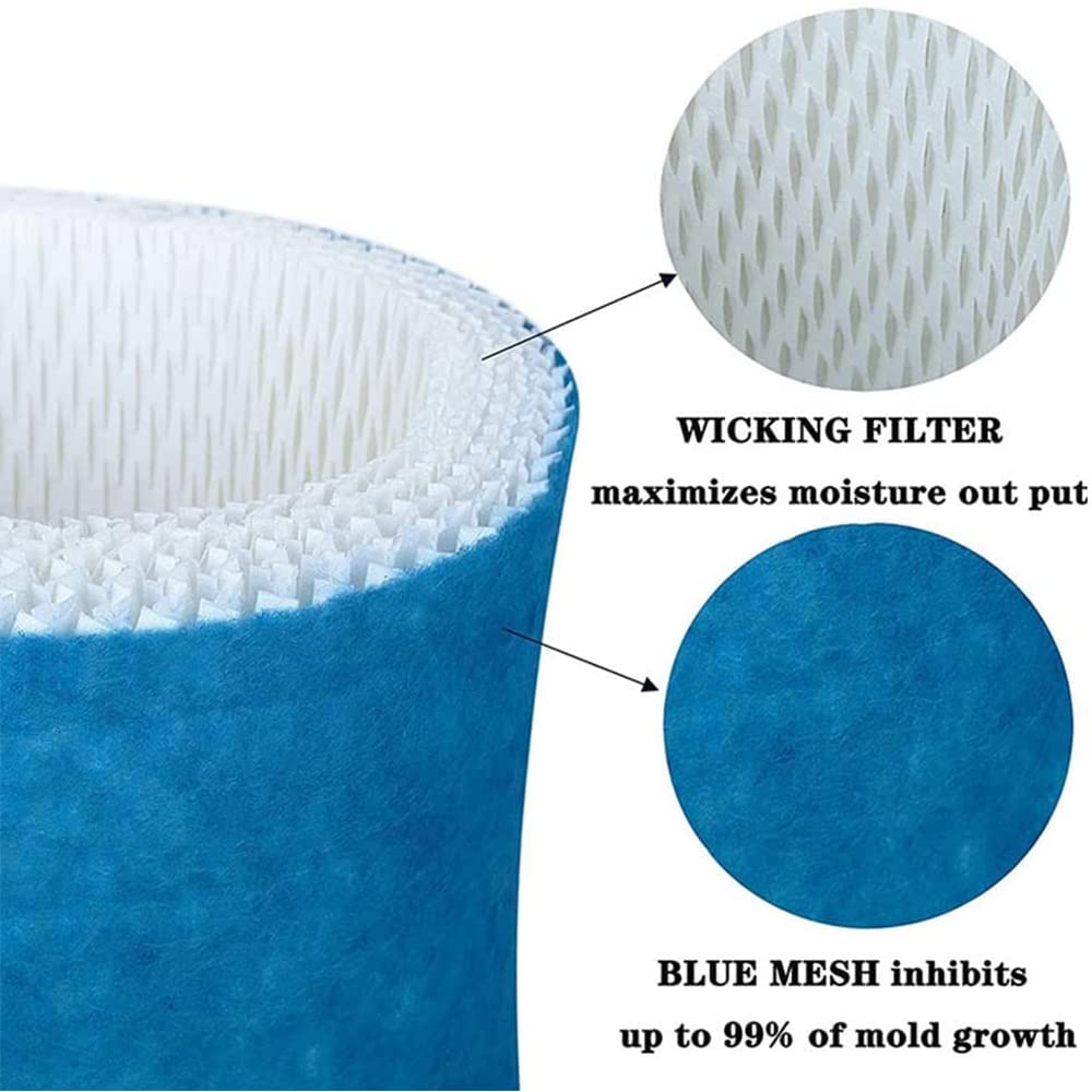 4 Pack HC-888 Filter Compatible with Humidifier Wicking Filters HC-888N Filters C Replacement for Honeywell HCM-890 HCM-890B HCM-890C DCM-200 HEV-320B